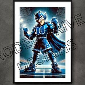 DUKE BLUE DEVILS 11X17 POSTER NCAA MARCH MADNESS POSTER-RODEO DRIVE DESIGNS